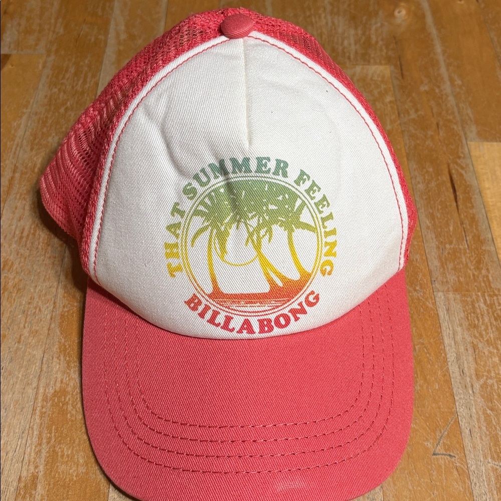 Billabong Pink mesh SnapBack Trucker Hat